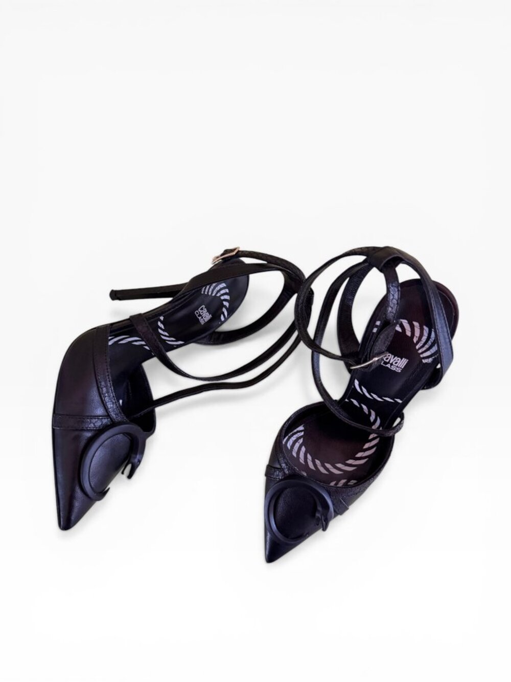 Cavalli Class Roberto Cavalli Snake Ornament Stiletto Heels